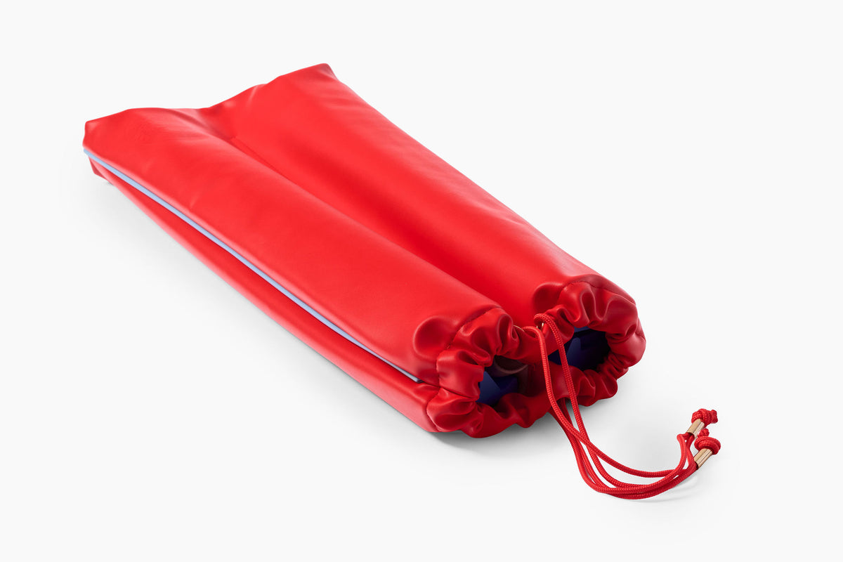 Vegan Leather Drawstring Mahjong Rack Bag