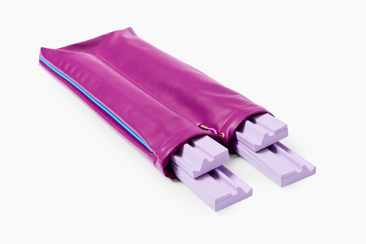 Vegan Leather Drawstring Mahjong Rack Bag