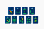 The Minimal Line: Admiral Blue Mahjong Tiles