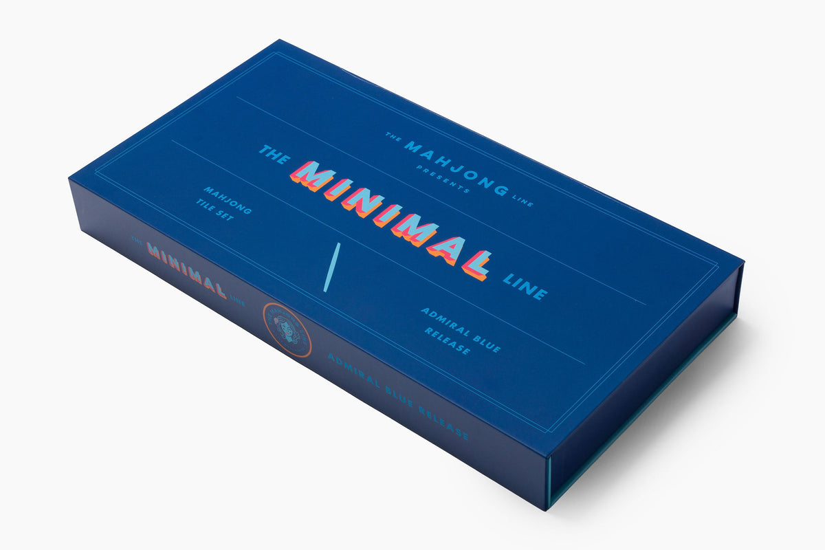 The Minimal Line: Admiral Blue Mahjong Tiles