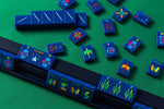 The Minimal Line: Admiral Blue Mahjong Tiles