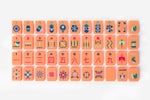 The Minimal Line: Barney Orange Mahjong Tiles