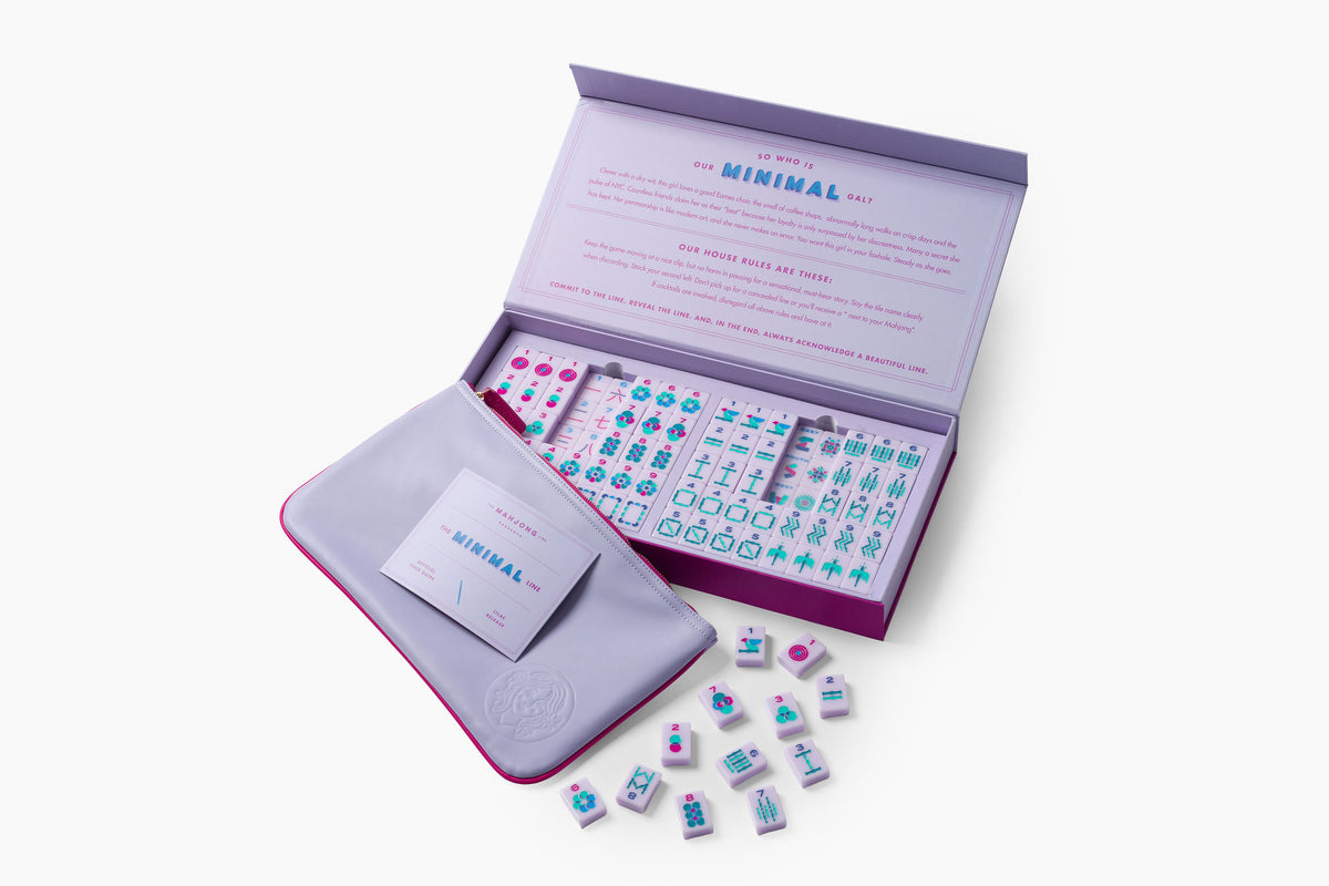The Minimal Line: Lilac Mahjong Tiles