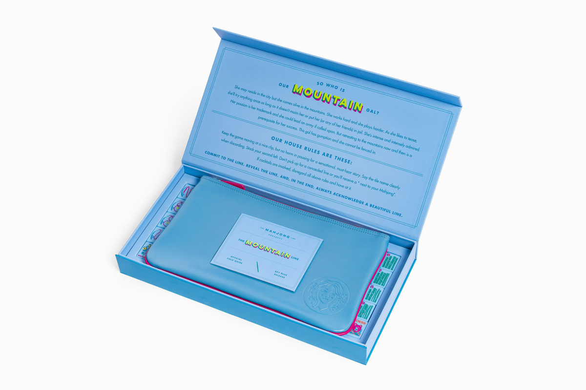 The Mountain Line: Sky Blue Mahjong Tiles