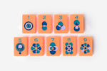 The Minimal Line: Barney Orange Mahjong Tiles