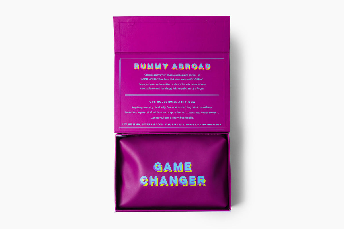 Travel Rummy Set: Plum