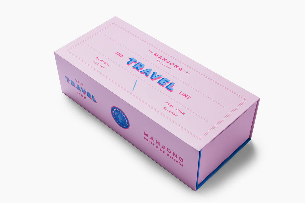 Travel Mahjong Set: Paris Pink