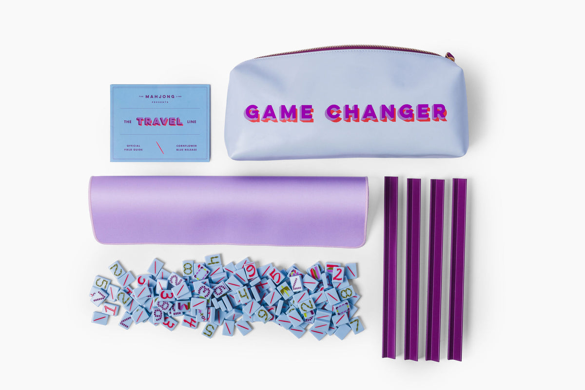 Travel Mahjong Set: Cornflower Blue