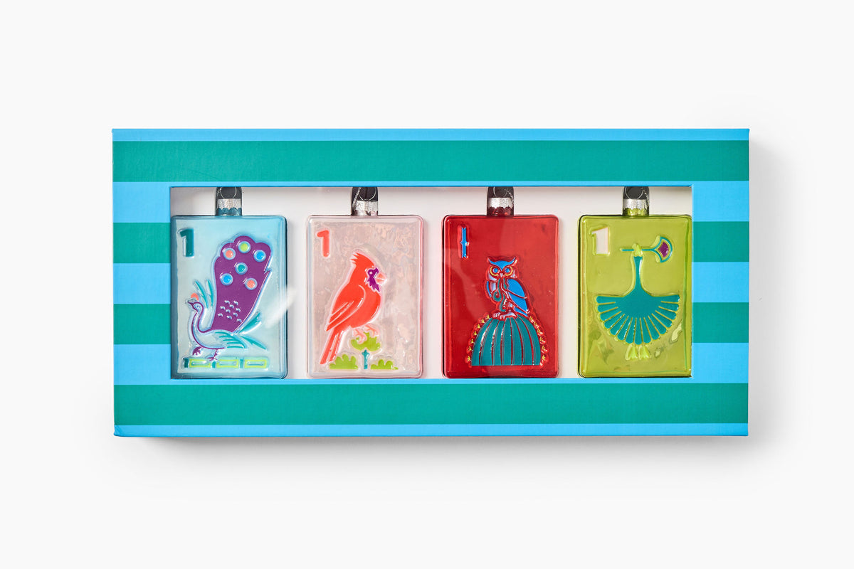 Christmas Ornament - Bird Bams: Pack of 4