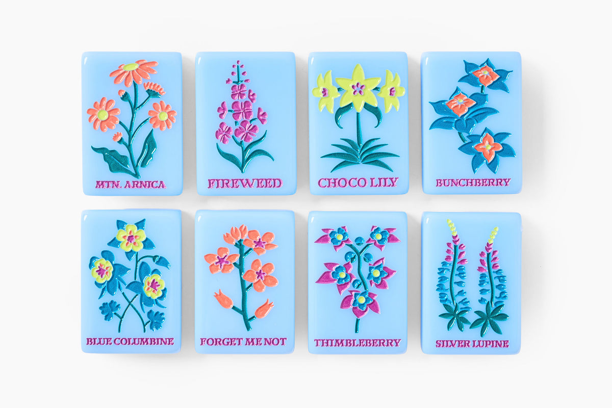 The Mountain Line: Sky Blue Mahjong Tiles