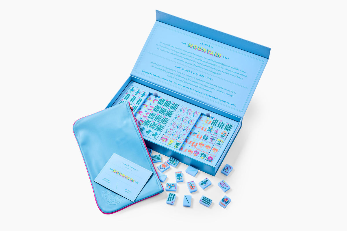 The Mountain Line: Sky Blue Mahjong Tiles