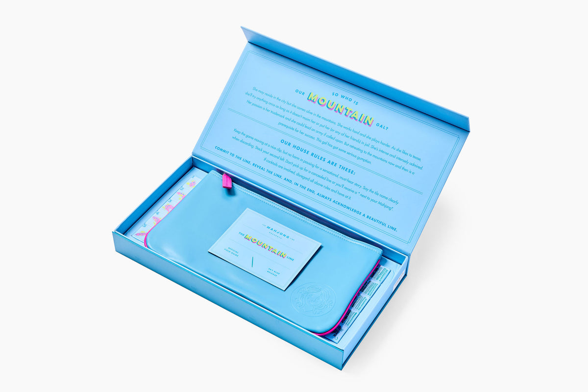 The Mountain Line: Sky Blue Mahjong Tiles