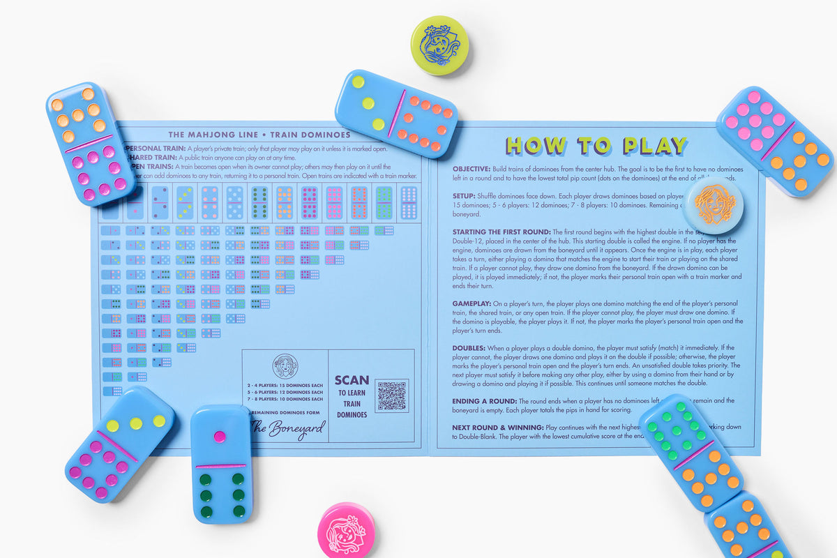 Train Dominoes: Ceylon Blue