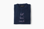 TML x Lingua Franca Maxine Navy Sweater - Dot, Bam, Crack