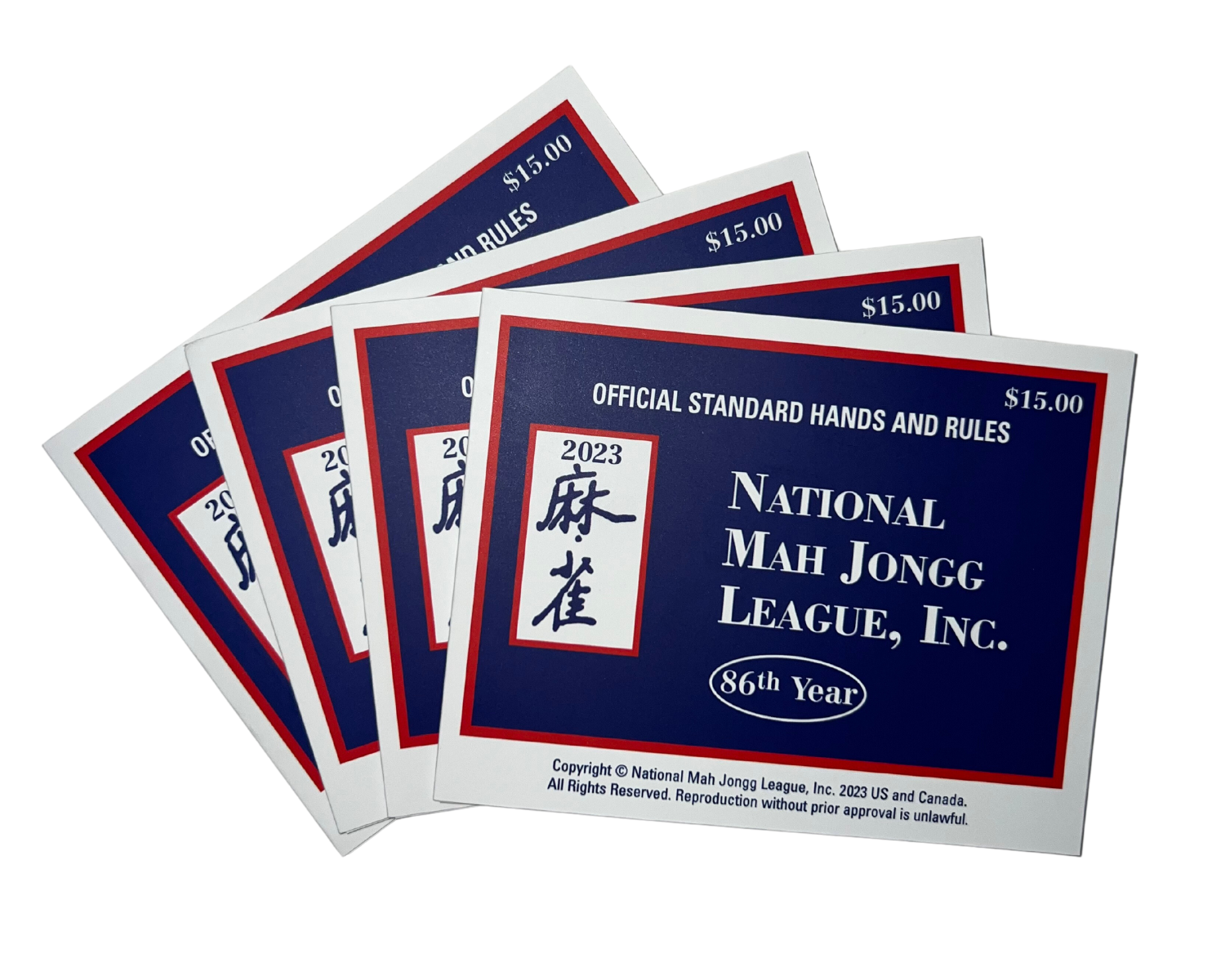 National Mah Jongg League Playing Card 2023 NMJL Mahjong Card The
