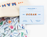 The Ocean Line: Barely Blue Mahjong Tiles