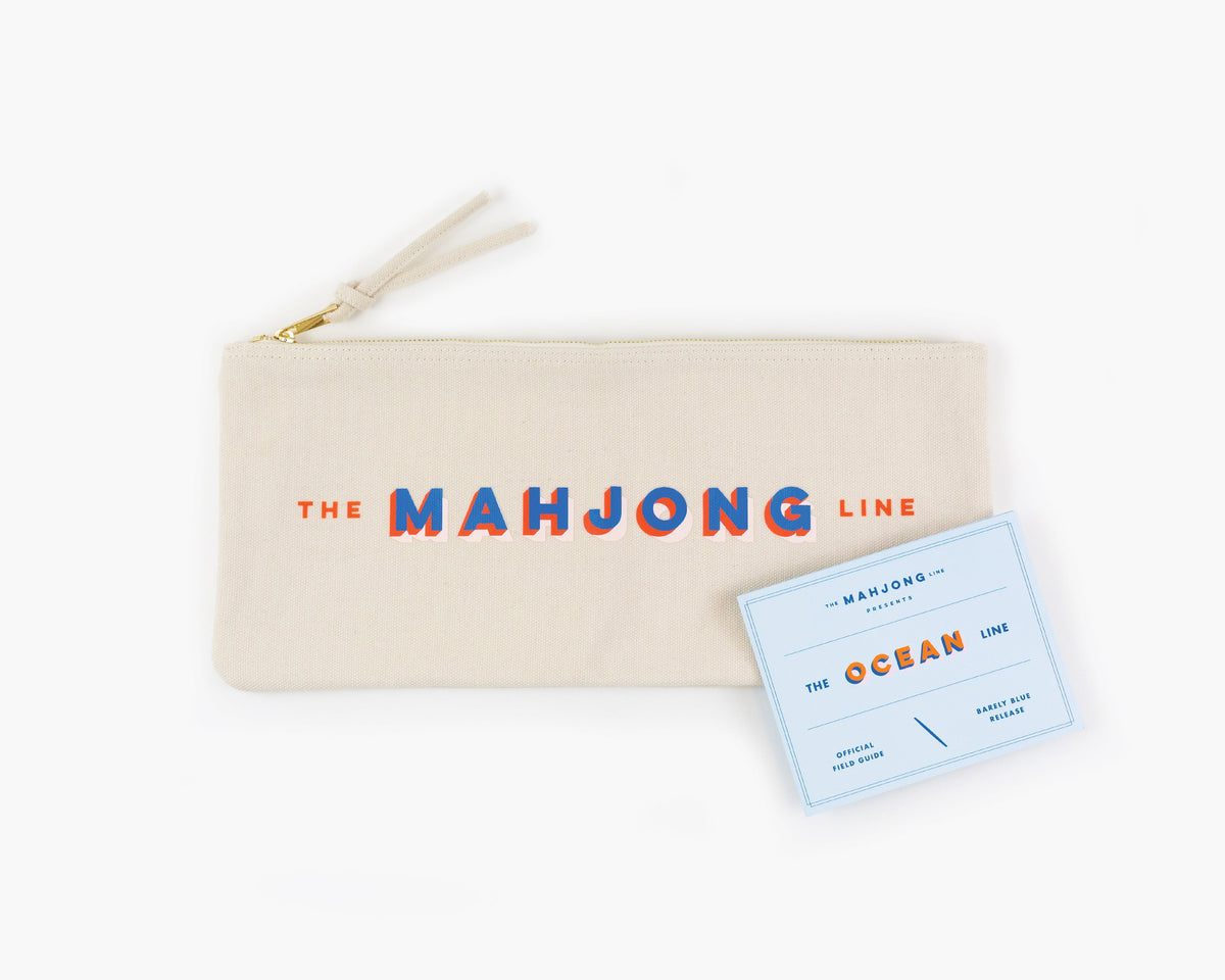The Ocean Line: Barely Blue Mahjong Tiles
