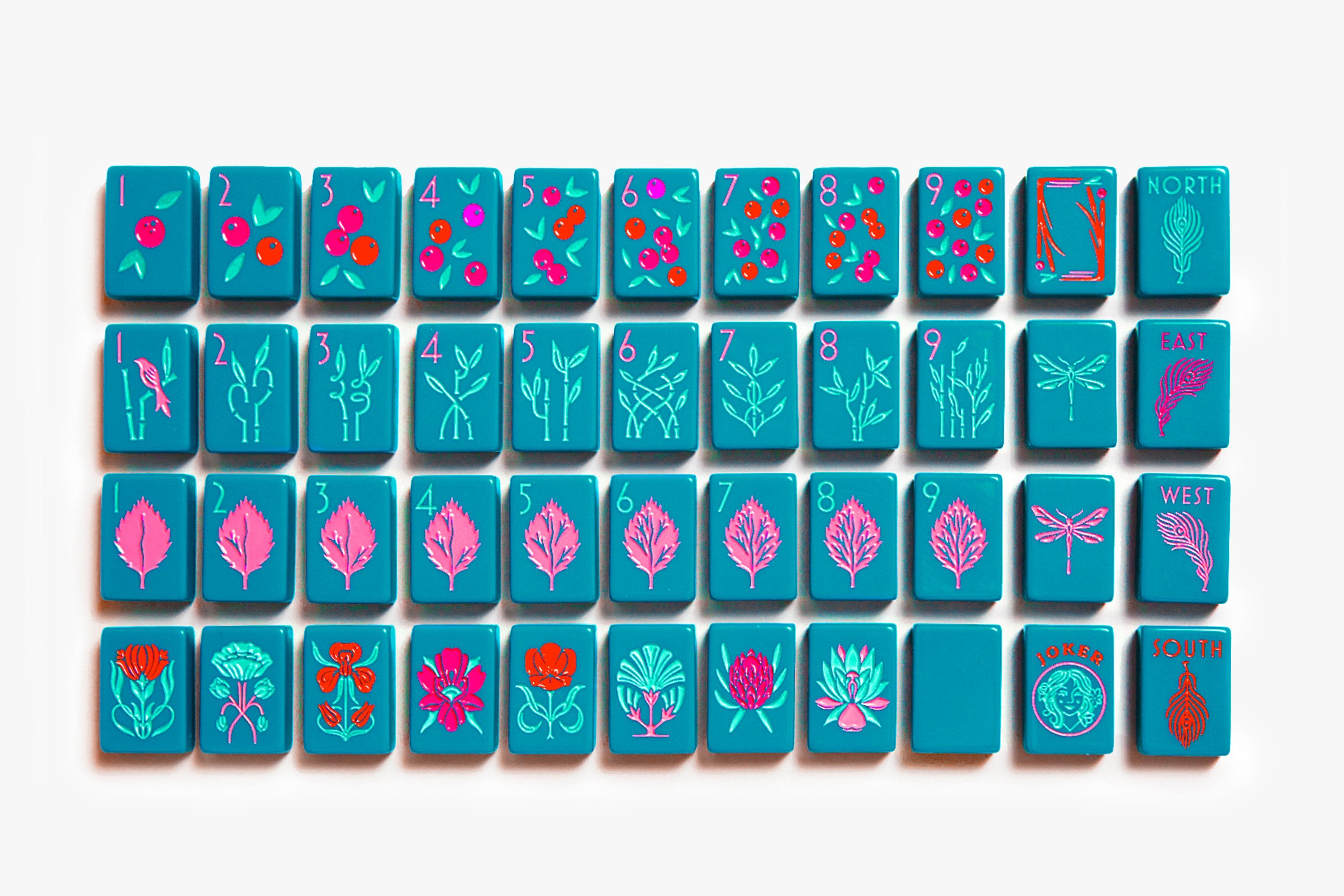 The Botanical Line - Mahjong Tile Set - Deep Teal Release – The