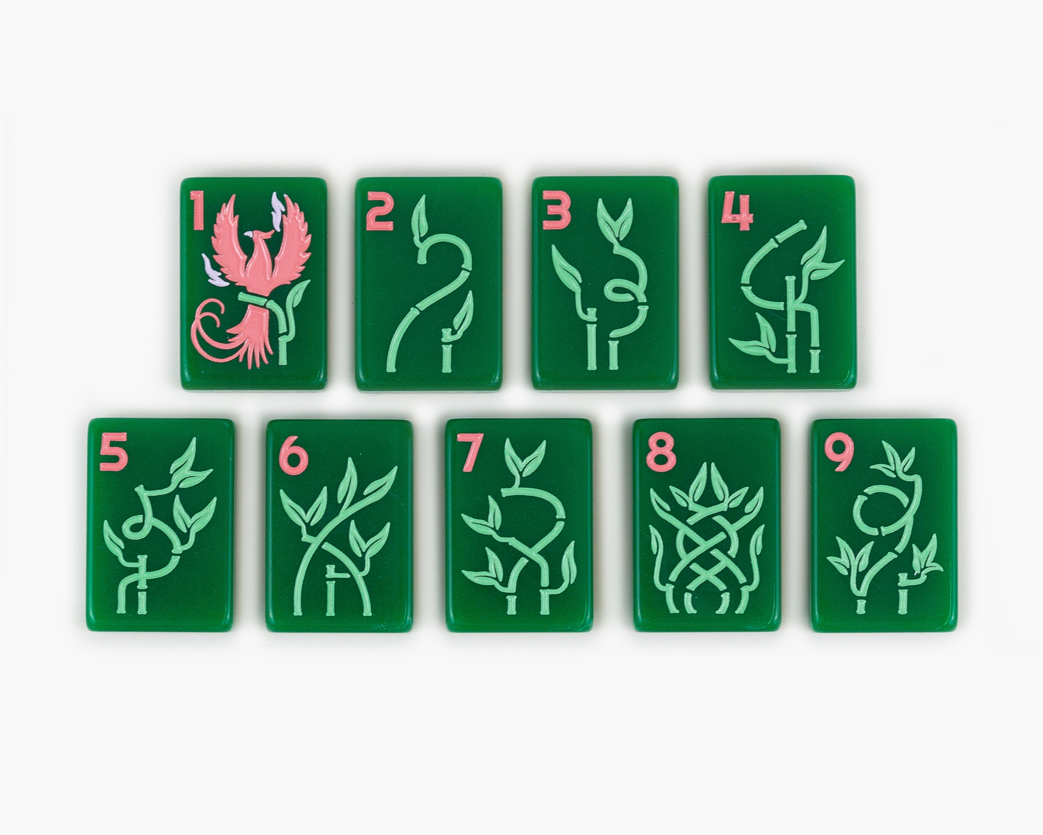 Jade Ivory Mahjong Tiles Set