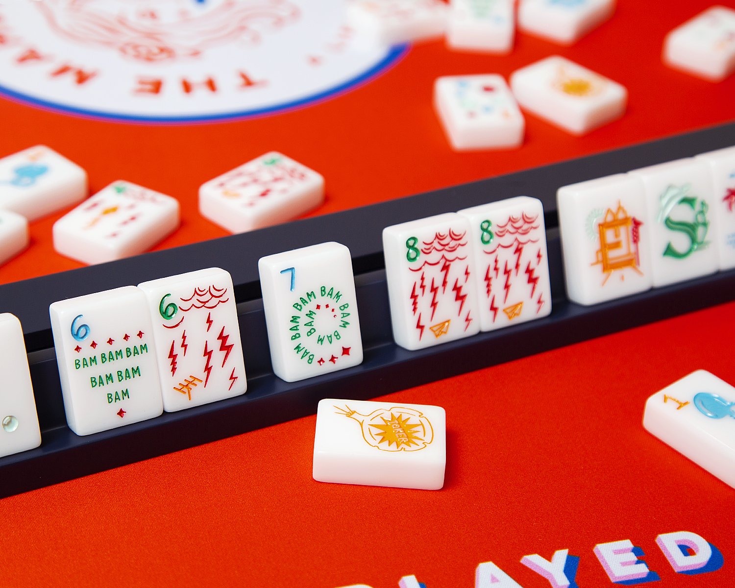 Blue Mahjong Rack Mahjong Racks and Pushers - Set of 4 - Wooden with Magnets– The Mahjong ...