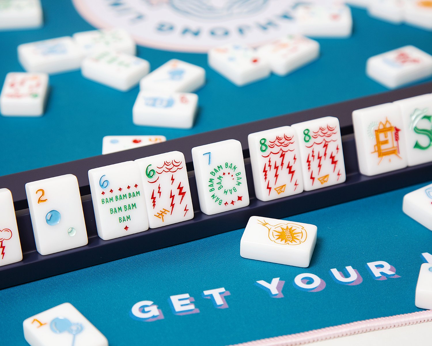 Custom Mahjong Racks Mahjong Racks and Pushers - Set of 4 - Wooden with Magnets– The Mahjong ...