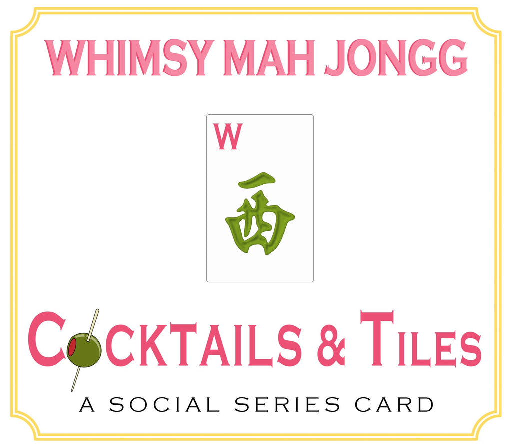 Whimsy Mahjong Cocktails & Tiles, a social series card